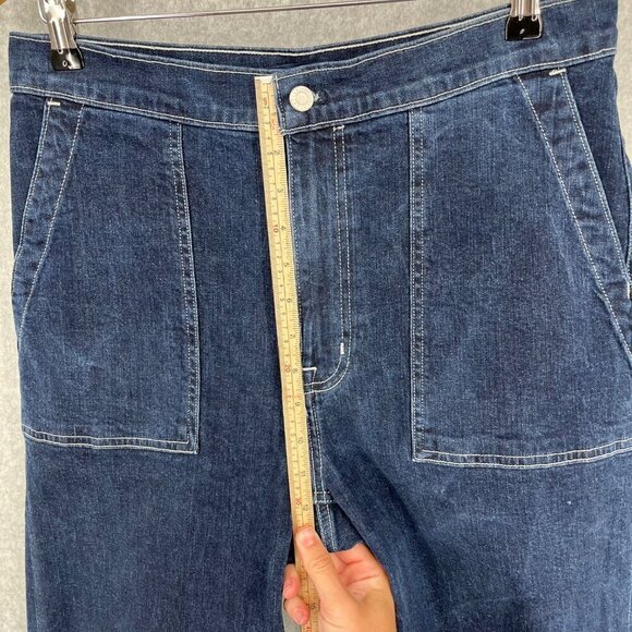 J Crew Mercantile Womens Highest Rise Sailor Pant Jeans Size 30 Nautical Blue - Picture 10 of 13